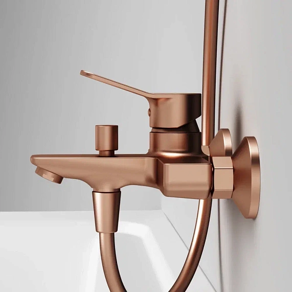 Смеситель для ванны и душа AM.PM X-Joy F85A10044 розовое золото-5