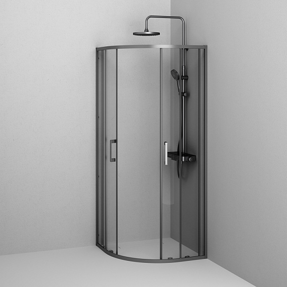 Душевое ограждение без поддона 80x80 AM.PM Above W9XG-401-8080-BT профиль черный-13