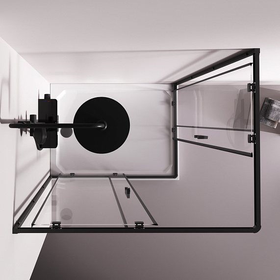 Душевое ограждение без поддона 120x90 AM.PM Above W9XG-403-12090-BT профиль черный-5