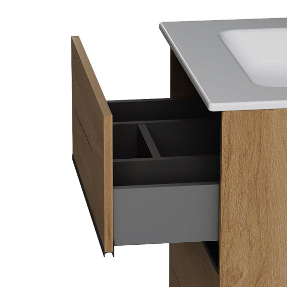 Тумба с раковиной 60 AM.PM Sense M7BFUX0602OF подвесная/напольная на ножках, светлое дерево-5