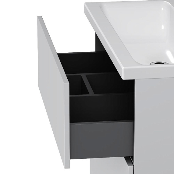 Тумба с раковиной и смесителем 80 AM.PM Gem M90FSX0802WG напольная белый глянец-5