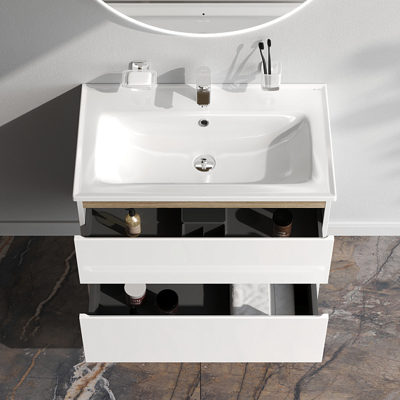 Тумба с раковиной 80 AM.PM X-Joy M85A-FHX0802-WC0802WG подвесная, белый глянец-2