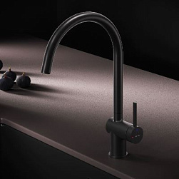Смеситель для кухни AM.PM Func F8F07022 высокий с С-изливом, черный