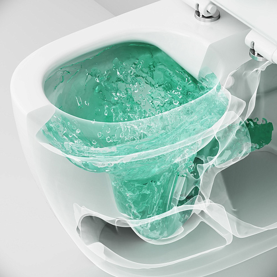 Унитаз напольный AM.PM Func C8F8900SC безободковый с сиденьем микролифт, белый-7