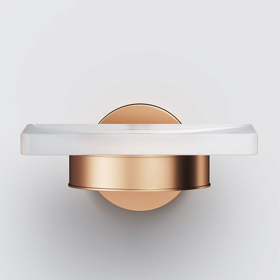 Мыльница стеклянная настенная AM.PM X-Joy A85A34244 розовое золото-2