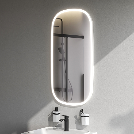 Зеркало с подсветкой в ванную закругленное 55 AM.PM Func M8FMOX0551WGH сенсорное-2