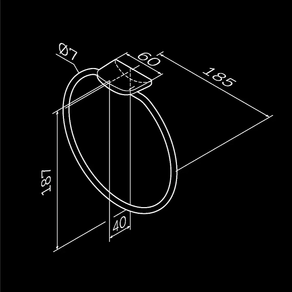 Кольцо для полотенец AM.PM Inspire 2.0 A50A34422 черное-7