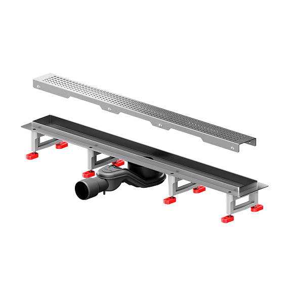 Душевой трап (лоток) 70 AM.PM MasterFlow W01SC-P11-070-01SB комбинированный затвор со стальной матовой решеткой-10