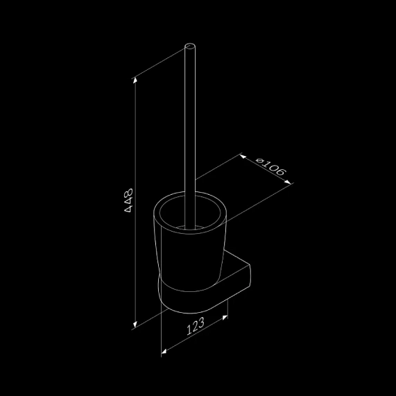 Ершик для унитаза AM.PM Sensation A3033200 со стеклянной напольной подставкой, хром-7