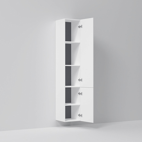 Шкаф-пенал для ванной 30 AM.PM Gem M90CHR0306WG навесной правый белый глянец-4