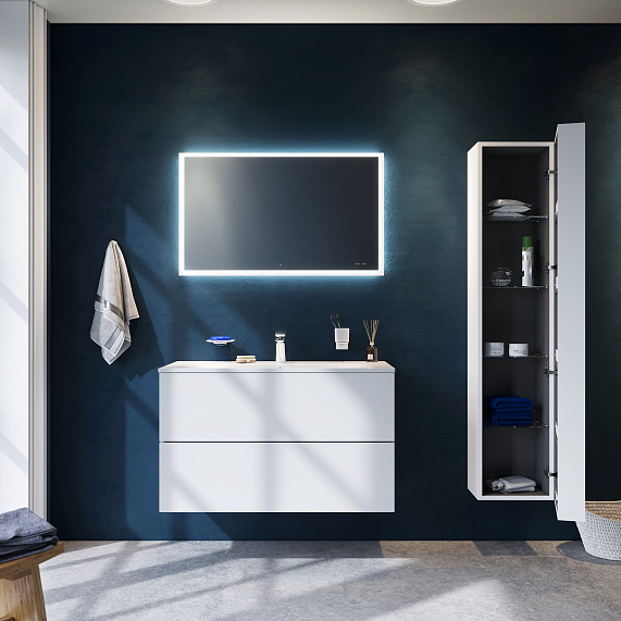 Шкаф-пенал для ванной 35 AM.PM Spirit 2.0 M70ACHR0356WG навесной правый белый глянец-2