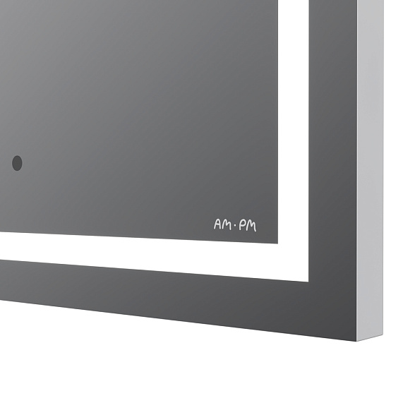 Зеркало с подсветкой в ванную прямоугольное 55 AM.PM Gem M91AMOX0553WG сенсорное с часами и косметическим зеркалом-6