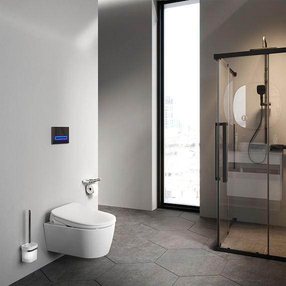 Унитаз-биде подвесной AM.PM Func C8F1702SC безободковый с электронным управлением, белый-3