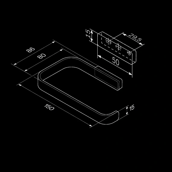 Держатель для туалетной бумаги настенный AM.PM Func A8F34100 хром-7