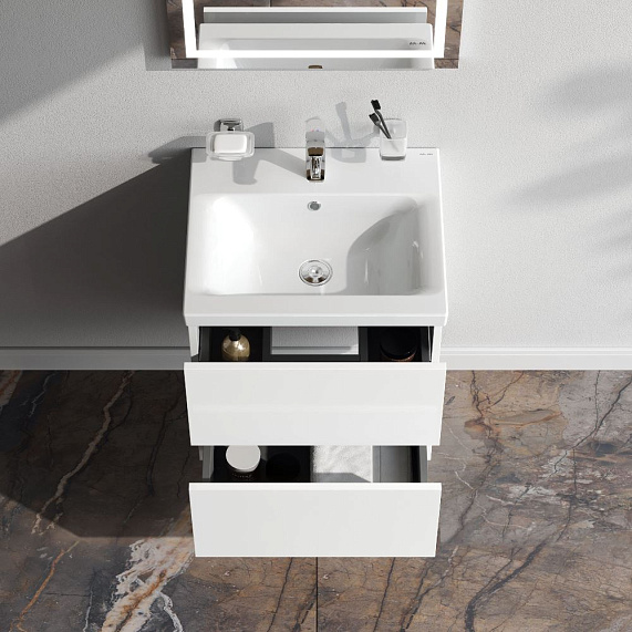 Тумба с раковиной 50 AM.PM Gem M90FHX0502WG подвесная белый глянец-1