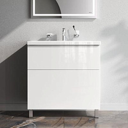 Тумба с раковиной 80 AM.PM Gem M90FSX0802WG напольная белый глянец