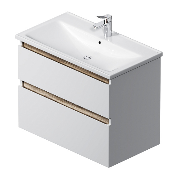 Тумба с раковиной 80 AM.PM X-Joy M85A-FHX0802-WC0802WG подвесная, белый глянец-10