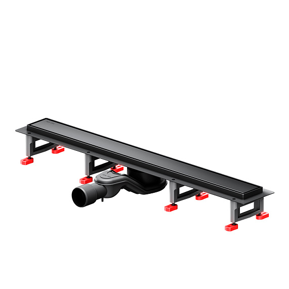 Душевой трап (лоток) 70 AM.PM MasterFlow W01SC-U11-070-04BM комбинированный затвор с черной матовой решеткой под плитку-22