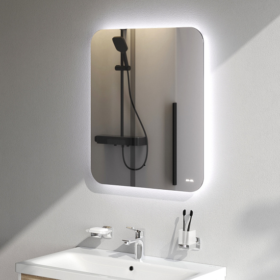 Зеркало с подсветкой в ванную закругленное 60 AM.PM X-Joy M85MOX10601S1 сенсорное-2