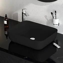 Раковина накладная 51 AM.PM Struktura M9SWCC10510BM черная матовая