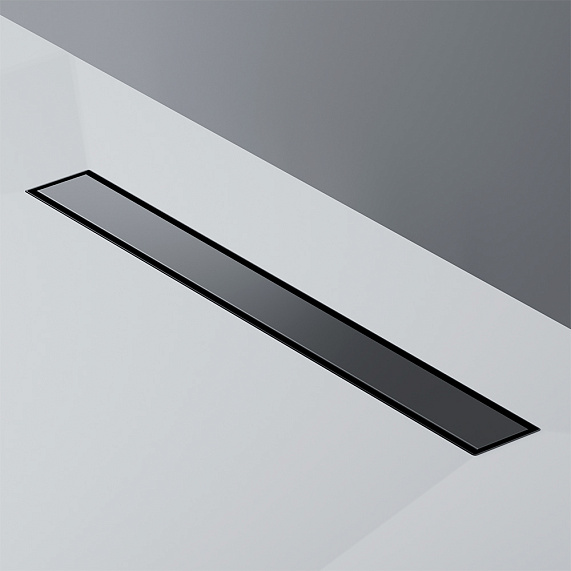 Душевой трап (лоток) 60 AM.PM MasterFlow W01SC-U11-060-04BM комбинированный затвор с черной матовой решеткой под плитку-18