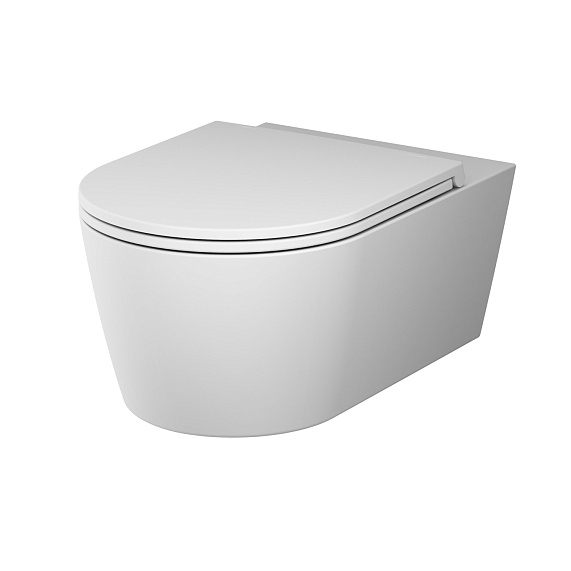 Унитаз подвесной AM.PM Func C8F1701MWSC безободковый с сиденьем микролифт, белый матовый-10