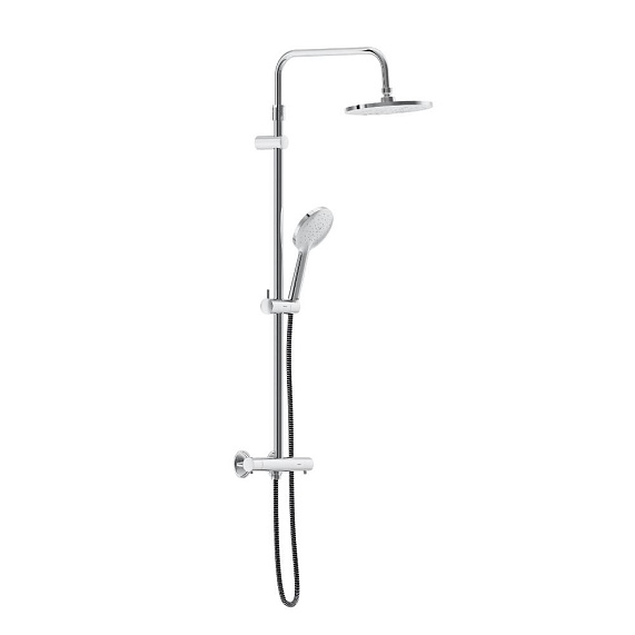 Душевая система Damixa Jupiter 977800000 стойка с тропическим душем, термостатом, смесителем, хром-5