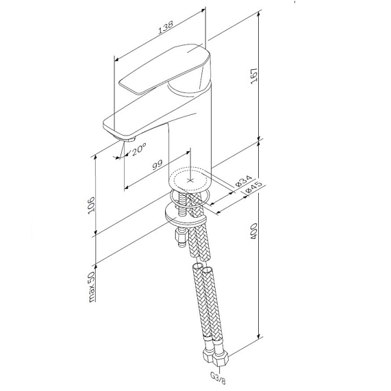 Смеситель для раковины (умывальника) AM.PM Gem F90A02122 черный-9