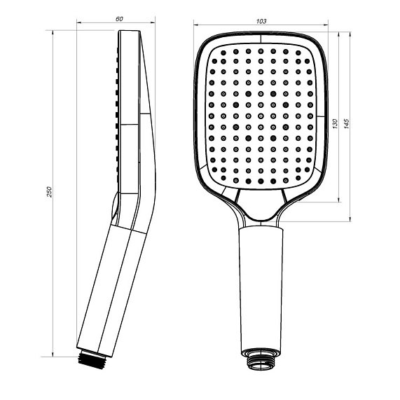 Лейка для душа AM.PM Func F028F022 черная-6