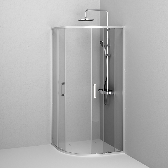 Душевое ограждение без поддона 90x90 AM.PM Above W9XG-401-9090-MT профиль серебристый-13