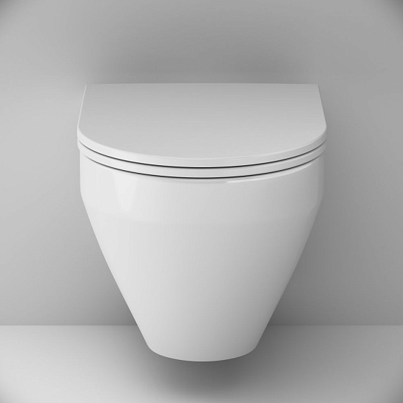 Унитаз подвесной AM.PM Spirit V2.0 C701900SC безободковый с сиденьем микролифт, белый-4