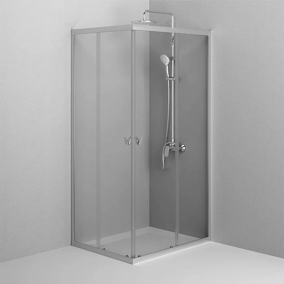 Душевое ограждение без поддона 100x80 AM.PM Sunny W87G-403-10080-MT профиль серебристый-3