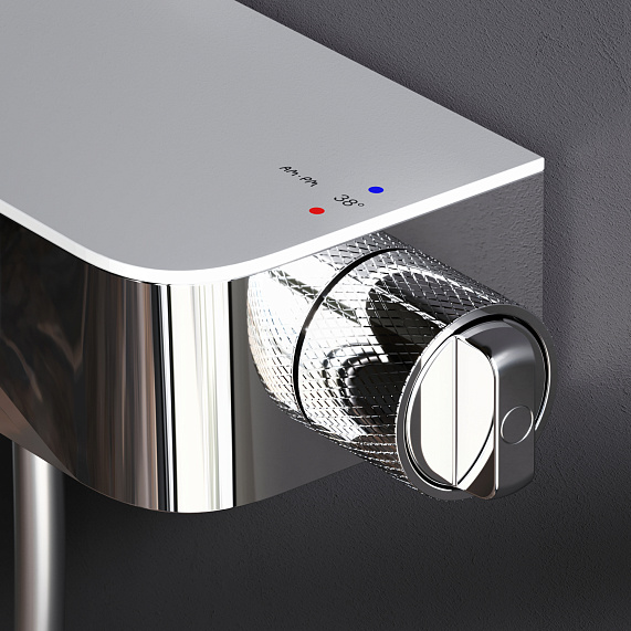 Душевая система AM.PM Func F078F300 стойка с тропическим душем, термостатом, смесителем, изливом, хром-3