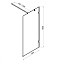Душевая перегородка 120x195 AM.PM X-Joy W94UWI-120-F1-BTE прозрачное стекло, профиль черный