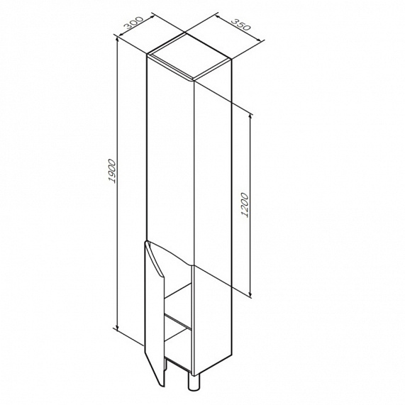 Мебель для ванной 80 AM.PM Like напольная, белый глянец напольная-3
