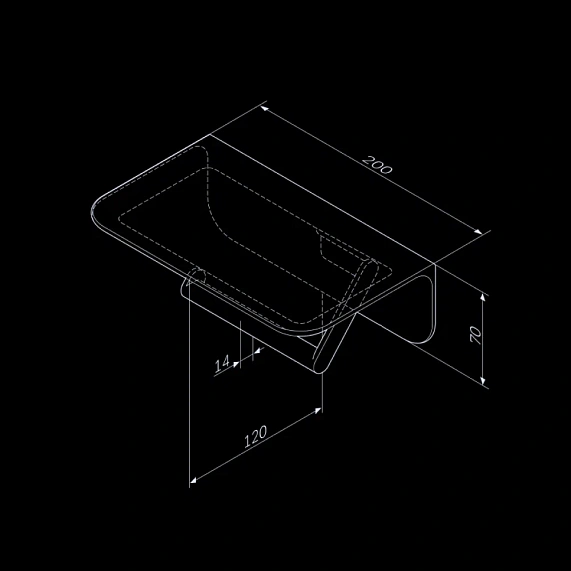Держатель для туалетной бумаги настенный AM.PM Sensation A30341500 с полочкой, хром-6