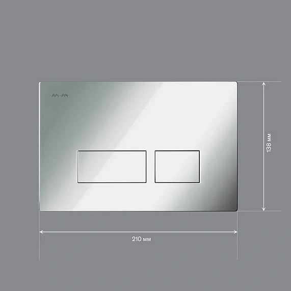 Клавиша смыва для инсталляции AM.PM Pro S I047051 пневматическая хром-2