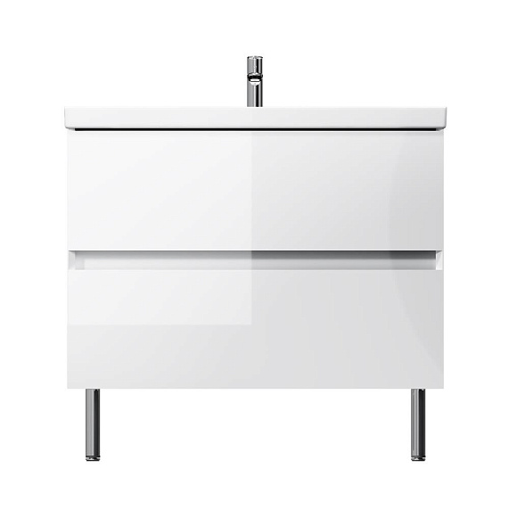 Тумба с раковиной 80 AM.PM Above M9X-FSX0802WG-WCC0800WG напольная, белая глянцевая-11