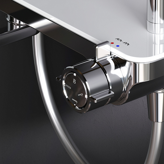 Душевая система AM.PM Like F0780700 стойка с тропическим душем, смесителем, изливом, хром-3