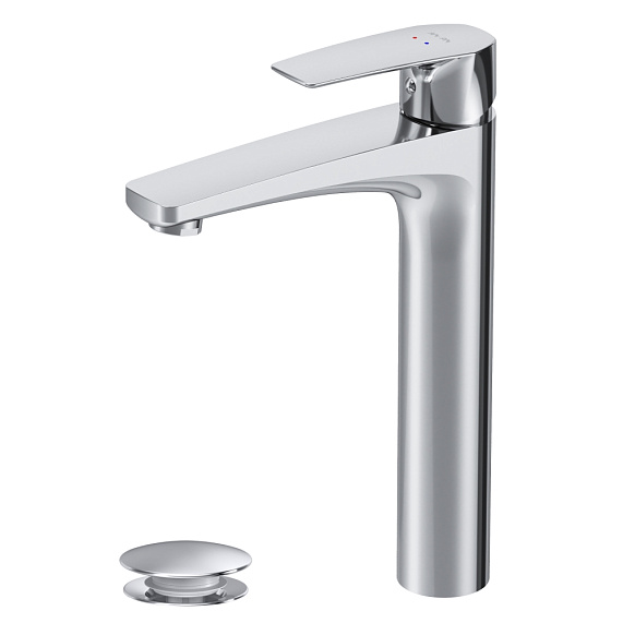 Смеситель для раковины (умывальника) AM.PM Gem F90A92200 высокий с донным клапаном, хром-8