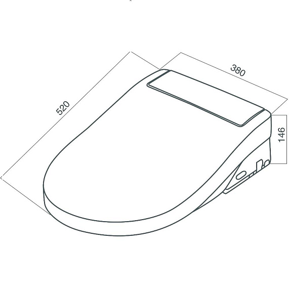 Унитаз-биде подвесной AM.PM Awe C111738WH c электронным управлением и сиденьем 51WH, белый-8