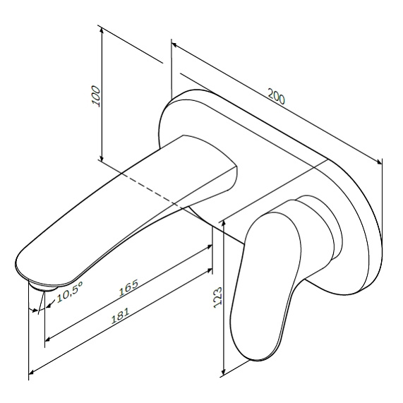 Смеситель для раковины (умывальника) AM.PM Like F8072200 хром встраиваемый-11