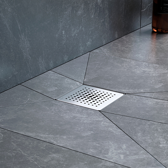 Душевой трап 10x10 AM.PM PrimeFlow W02BD-P11-010-01SB гидрозатвор со стальной матовой решеткой-3