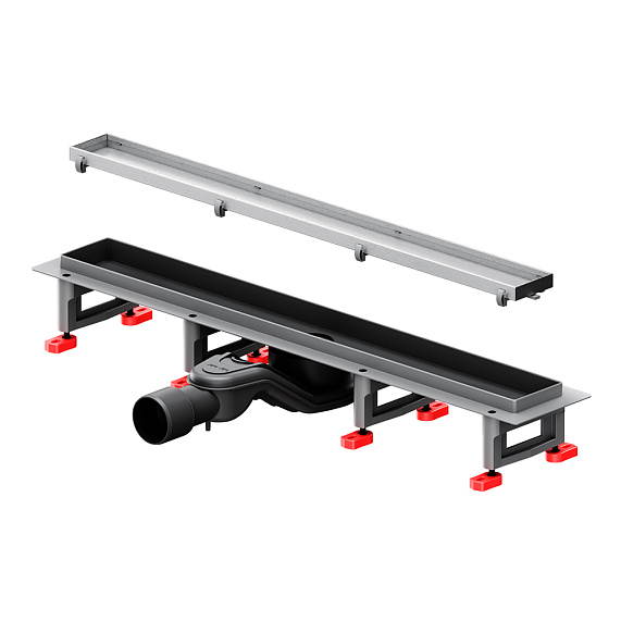 Душевой трап (лоток) 60 AM.PM MasterFlow W01SC-U11-060-04SB комбинированный затвор со стальной матовой решеткой под плитку-20