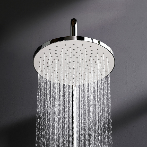 Душевая система AM.PM X-Joy F0785A400 стойка с тропическим душем, термостатом, смесителем, хром-4