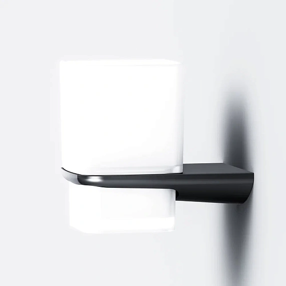 Стакан для зубных щеток настенный AM.PM Inspire 2.0 A50A34322 стеклянный, черный-2