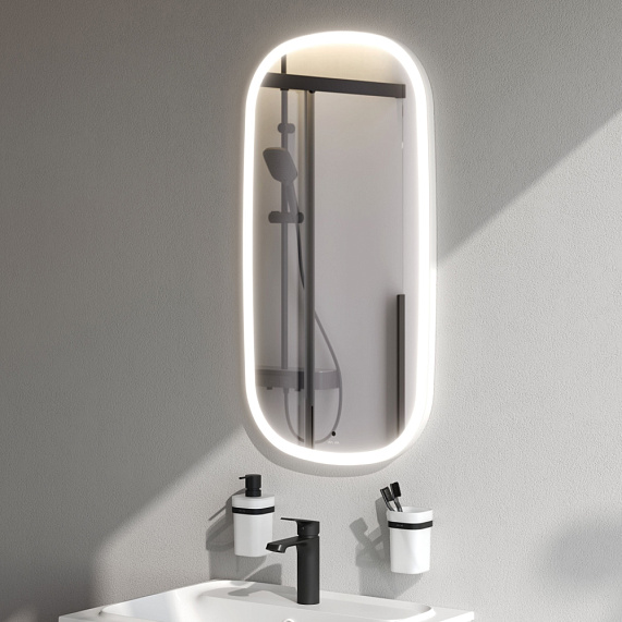 Зеркало с подсветкой в ванную закругленное 45 AM.PM Func M8FMOX0451WGH сенсорное-2