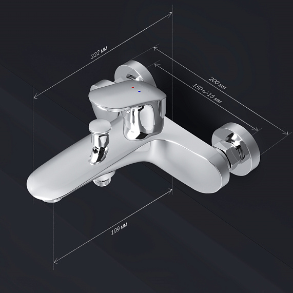 Смеситель для ванны и душа AM.PM Like F8010016 хром-6