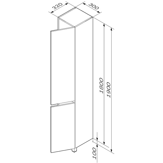 Шкаф-пенал для ванной 30 AM.PM Gem S M91CSR0306GM напольный правый графит-2